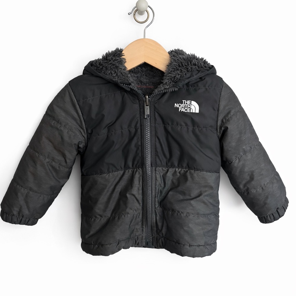 The North Face Toddler Puffer Jacket 12–18M Black Hooded Winter Coat